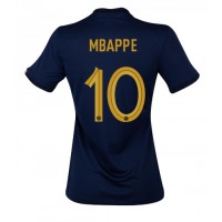 Camiseta Francia Kylian Mbappe #10 Primera Equipación para mujer Mundial 2022 manga corta